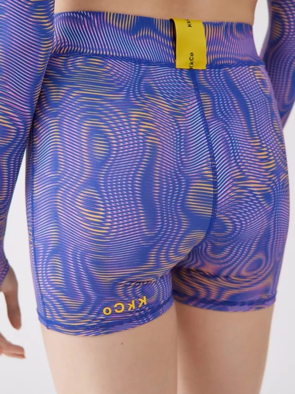 KKCO Purple Yellow-Accent Bike Shorts